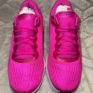 Under Armour W CHARGED PURSUIT 3023866-500 Meteor Pink-Halo SZ 8.5